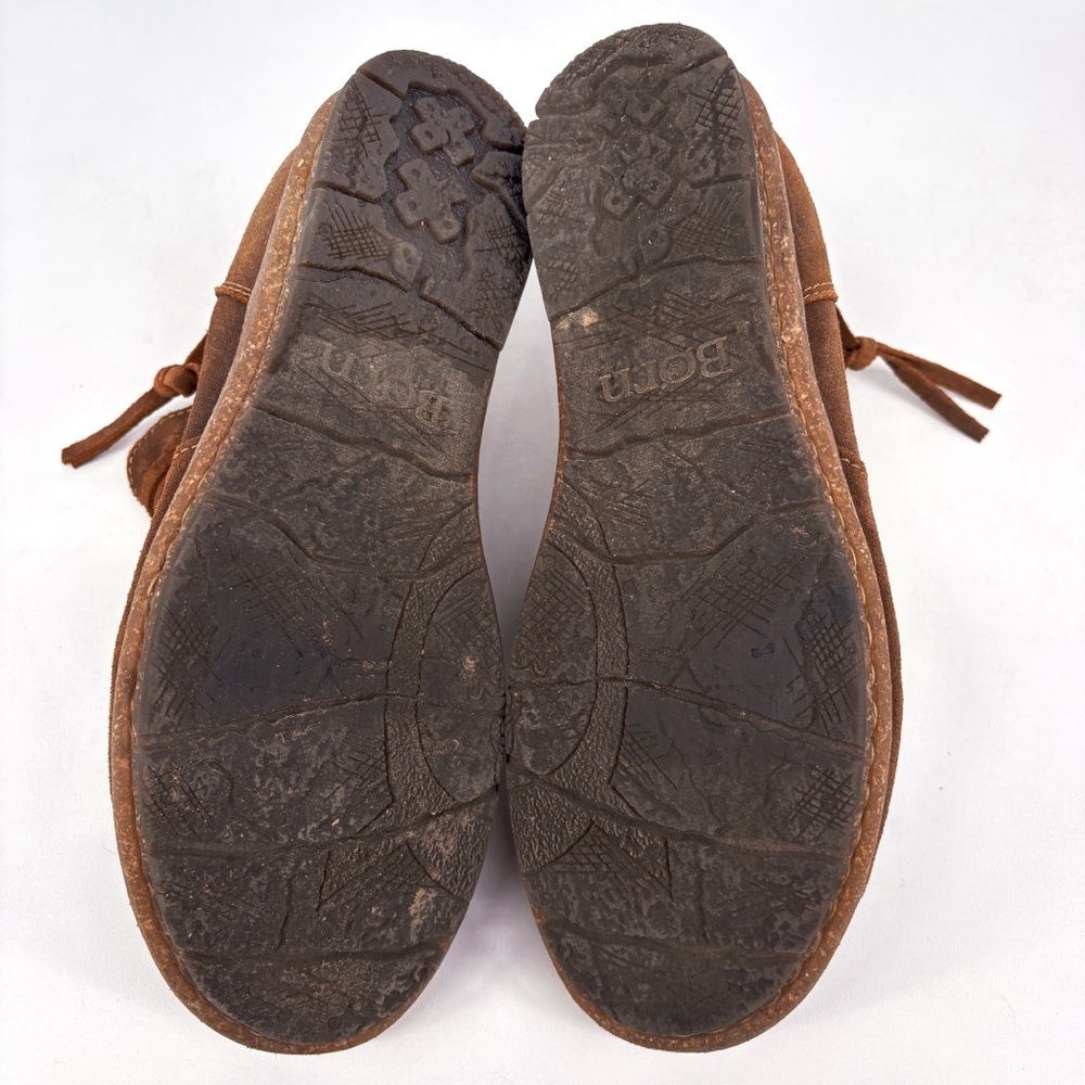 BORN Wynter Strappy Brown Leather Ankle Boots 10 - Picture 13 of 14